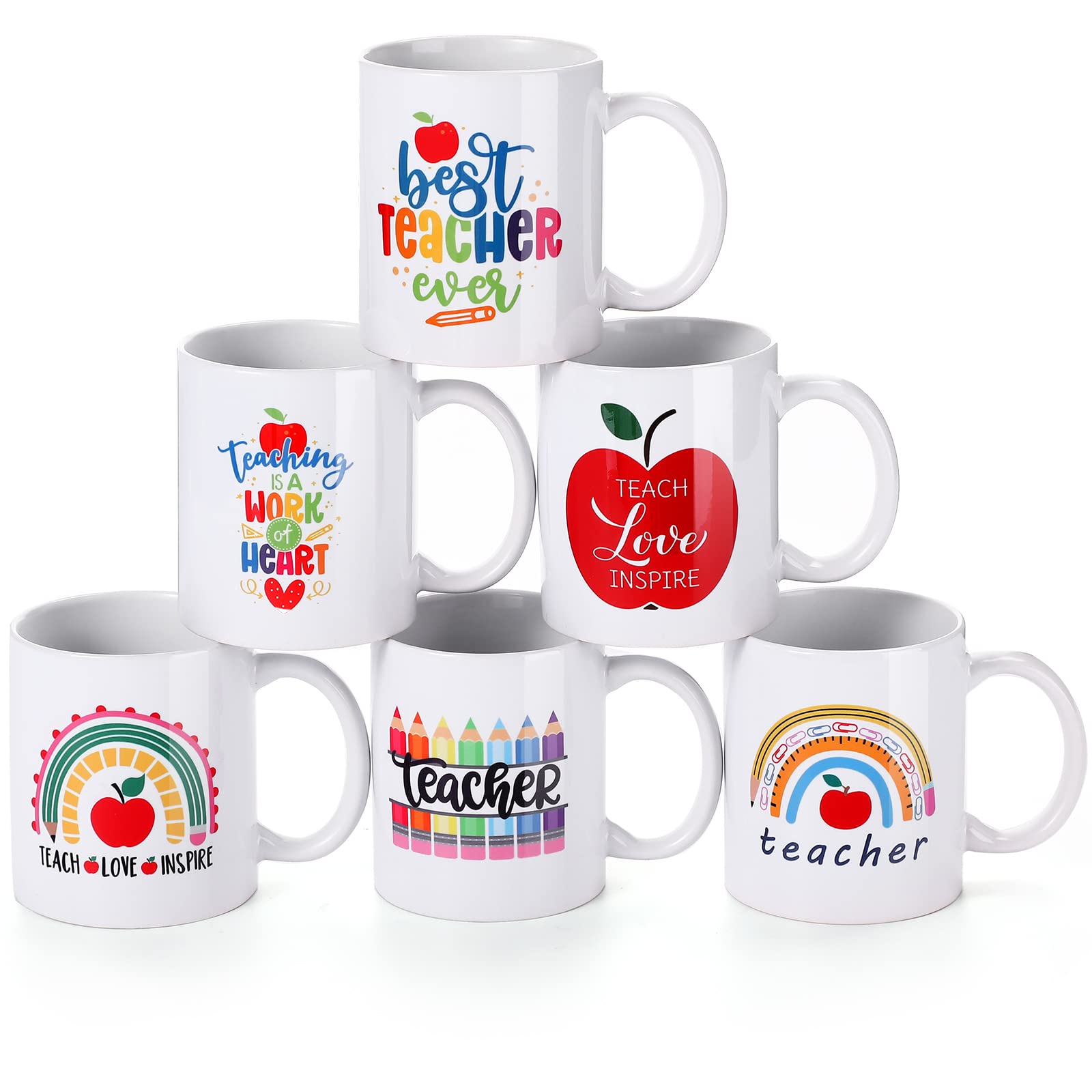 Amazon.com: Zubebe 6 Pieces Teacher Appreciation Coffee Mugs